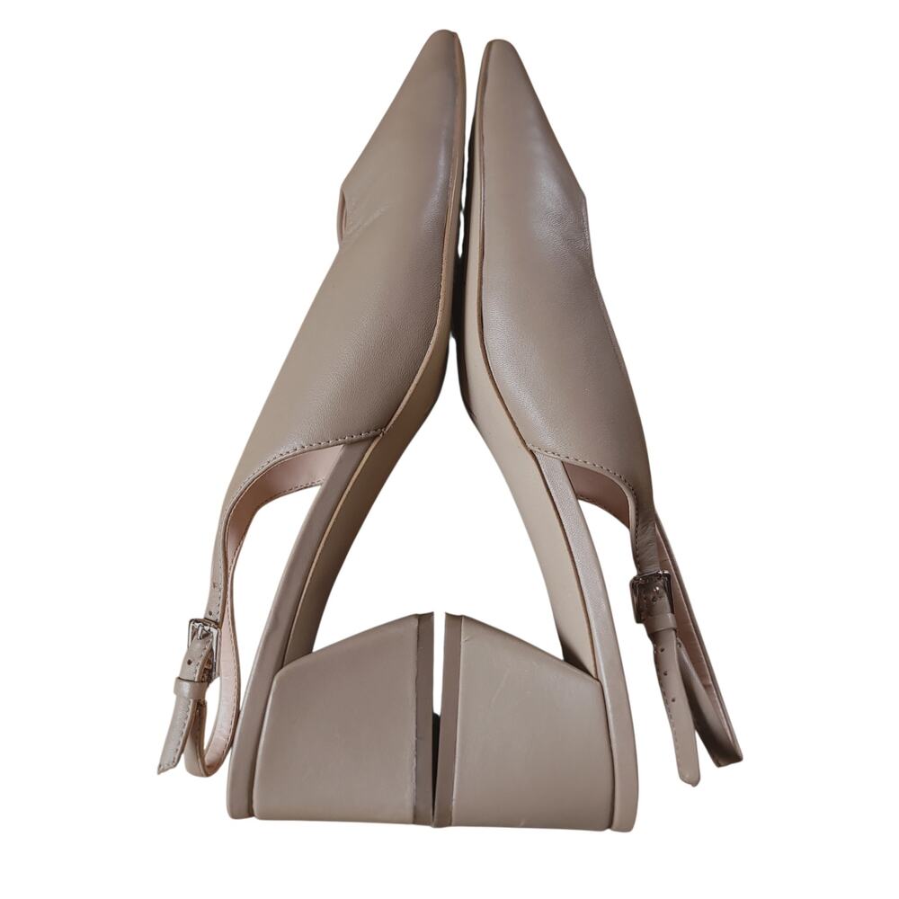 Franco Sarto Jacer Sling Back Pump Size 13 M Tan Leather Office Siren Shoes - Picture 10 of 16